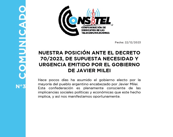 Comunicado de CONSITEL