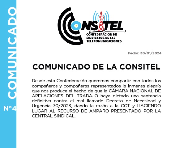 Comunicado de la CONSITEL