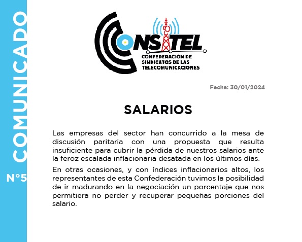 Comunicado de la CONSITEL