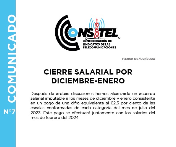 Comunicado de la CONSITEL